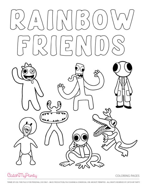 Rainbow Friends Printable Pictures